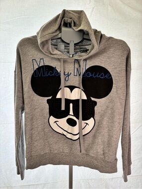 Disney Grey Mickey Mouse Sunglasses Hoodie ladies XL